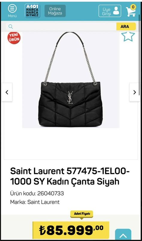 a101 ysl çanta|A101'de 86 Bin TL'lik Çanta Satışa Sunuldu! .